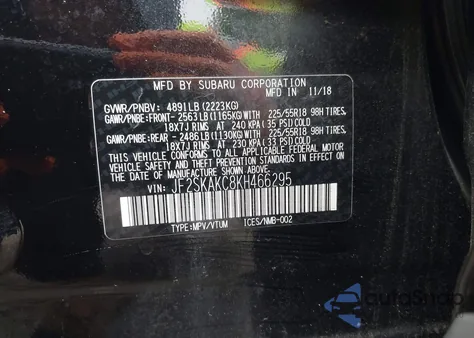 2019 Subaru Forester Sport из США, поврежденный, VIN JF2SKAKC8KH466295